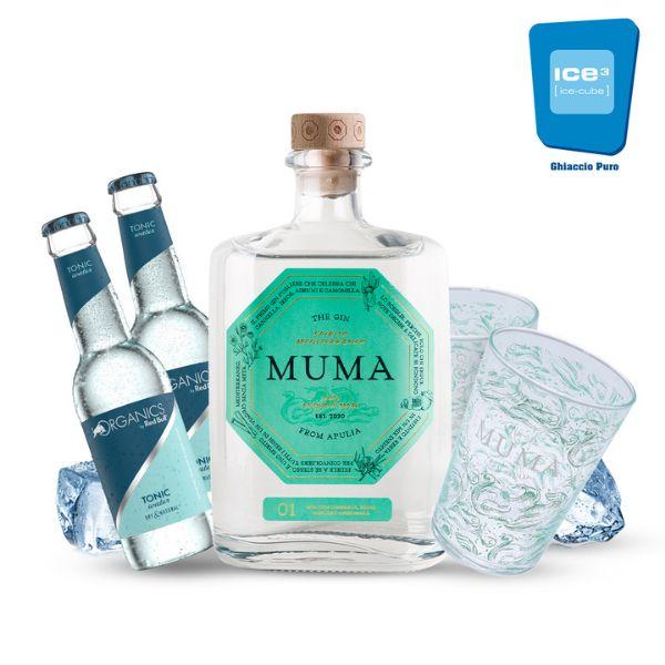 Muma Gin Tonic Kit con 2 bicchieri omaggio - per 10 persone