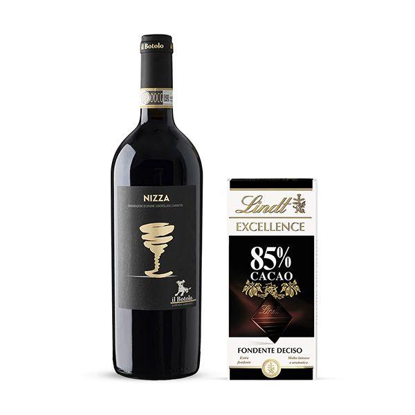 Kit Nizza DOCG 2017 + Cioccolato Fondente EXCELLENCE 85% (100 g)