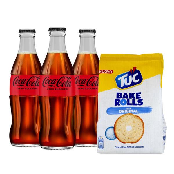 Kit Aperitivo - Coca-Cola Zero Zuccheri e Tuc Bake Rolls Original